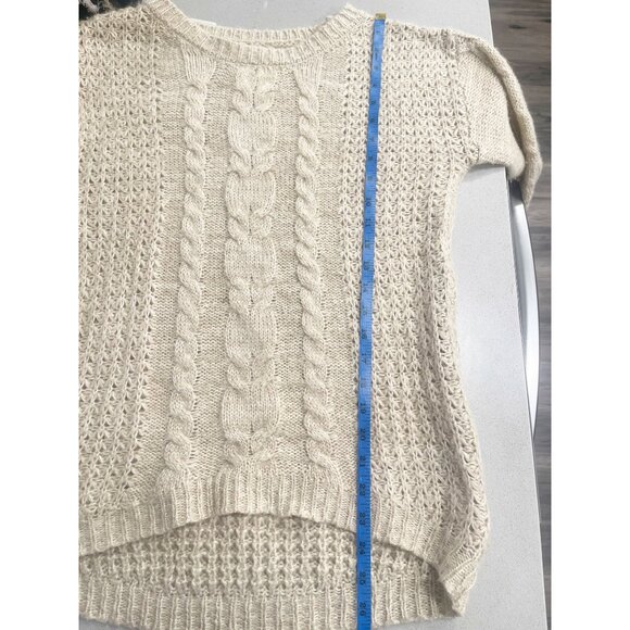 JJ Basics Cable-Waffle Knit Pull Over Sweater SZ S - Picture 6 of 9